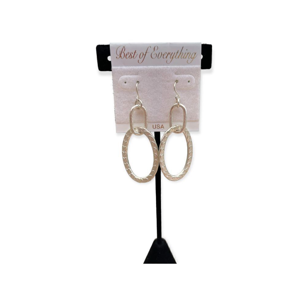 Best of Everything silver Tone Oval Fishhook Fashion Costume Jewelry